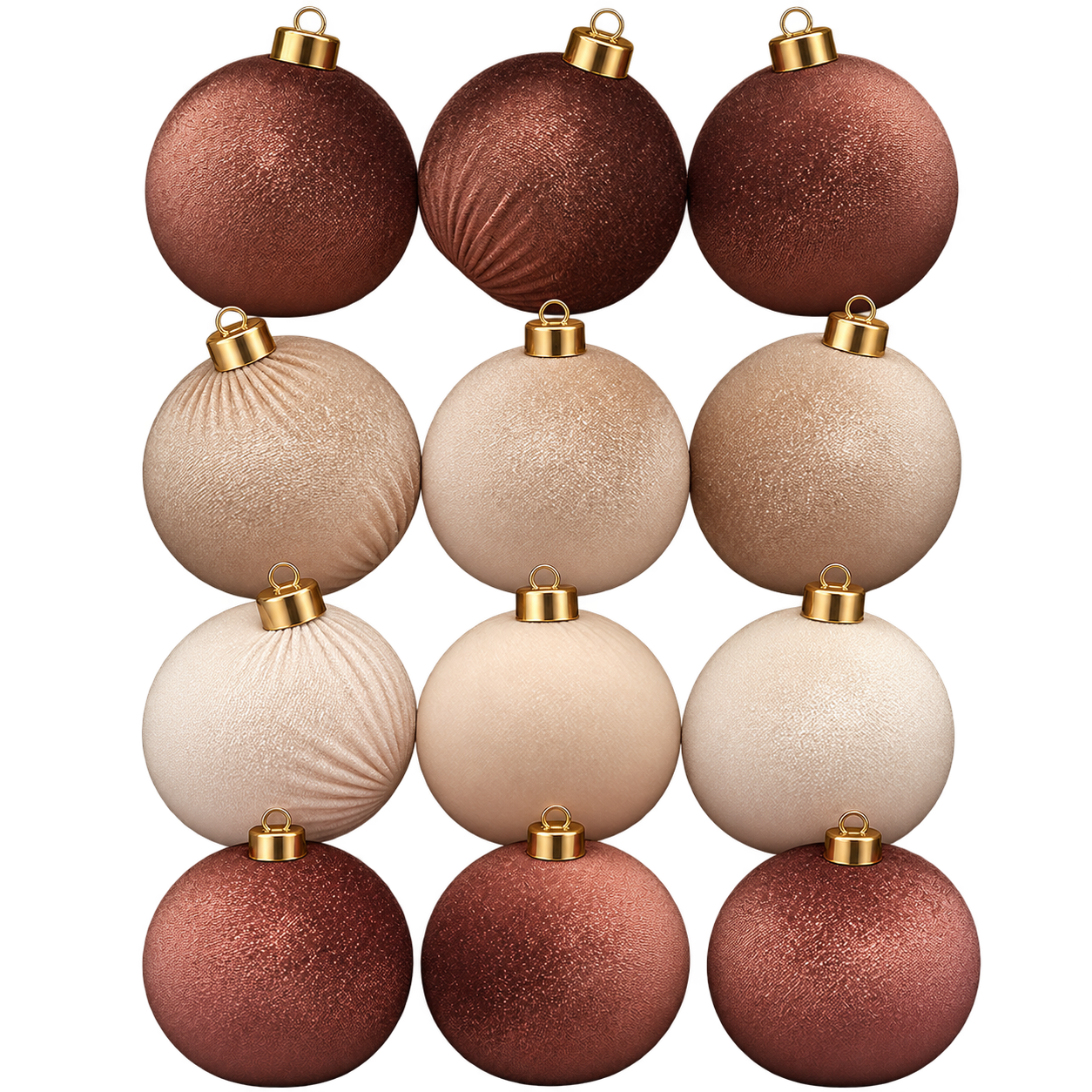 12 PIECE NEUTRAL NOELLE ORNAMENT SET