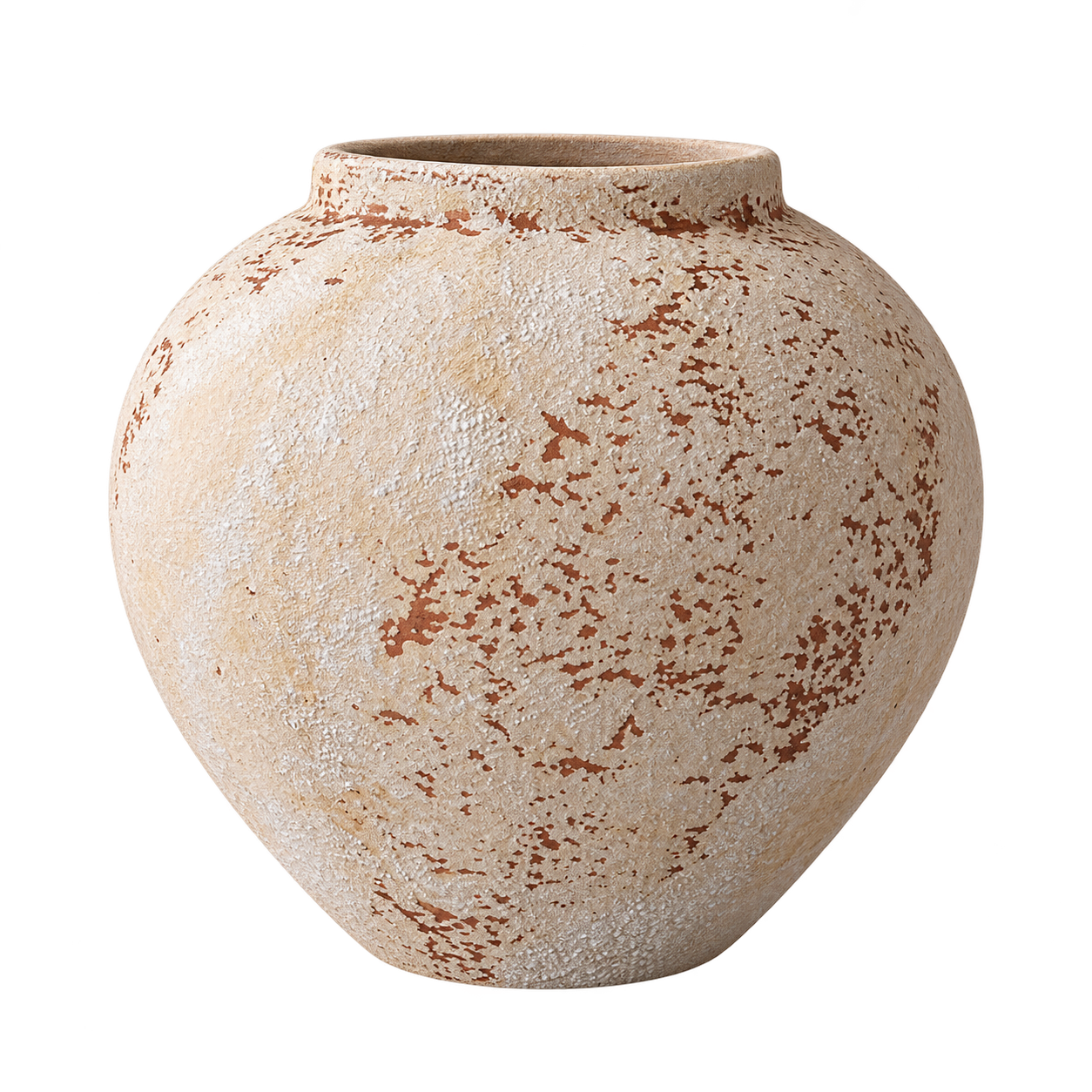Avignon Aged Ceramic Vase – Round