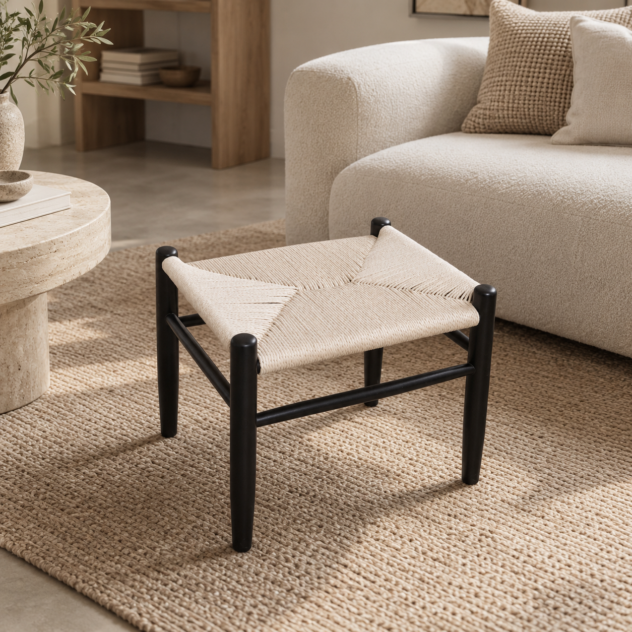 LUNA WOVEN STOOL hover preview