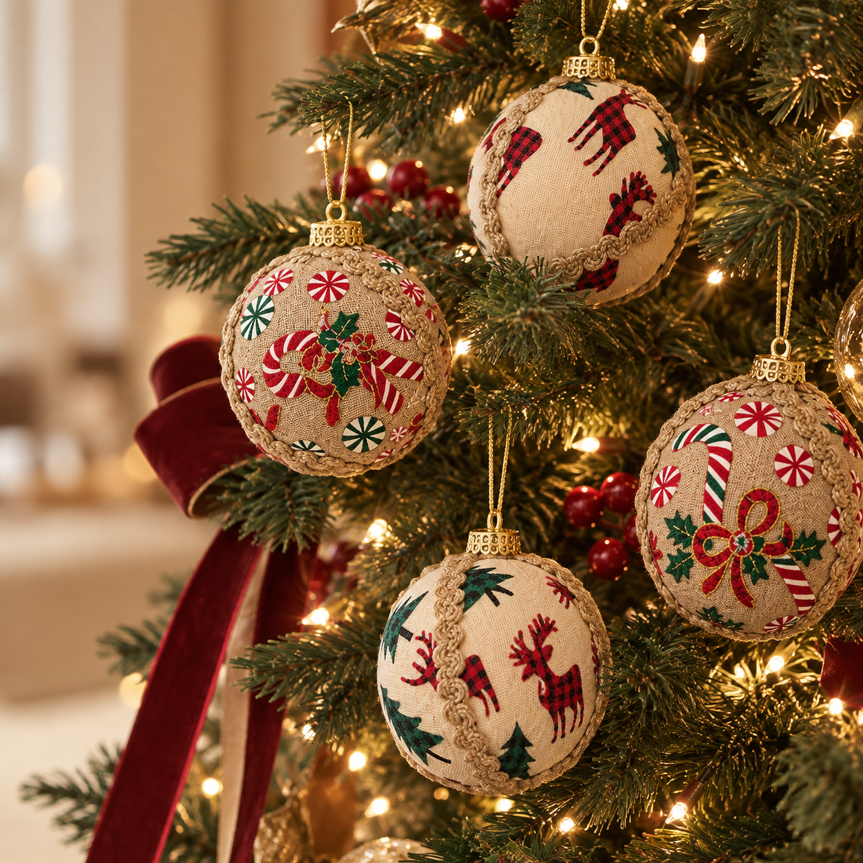 8 PIECE REINDEER GROVE ORNAMENT SET