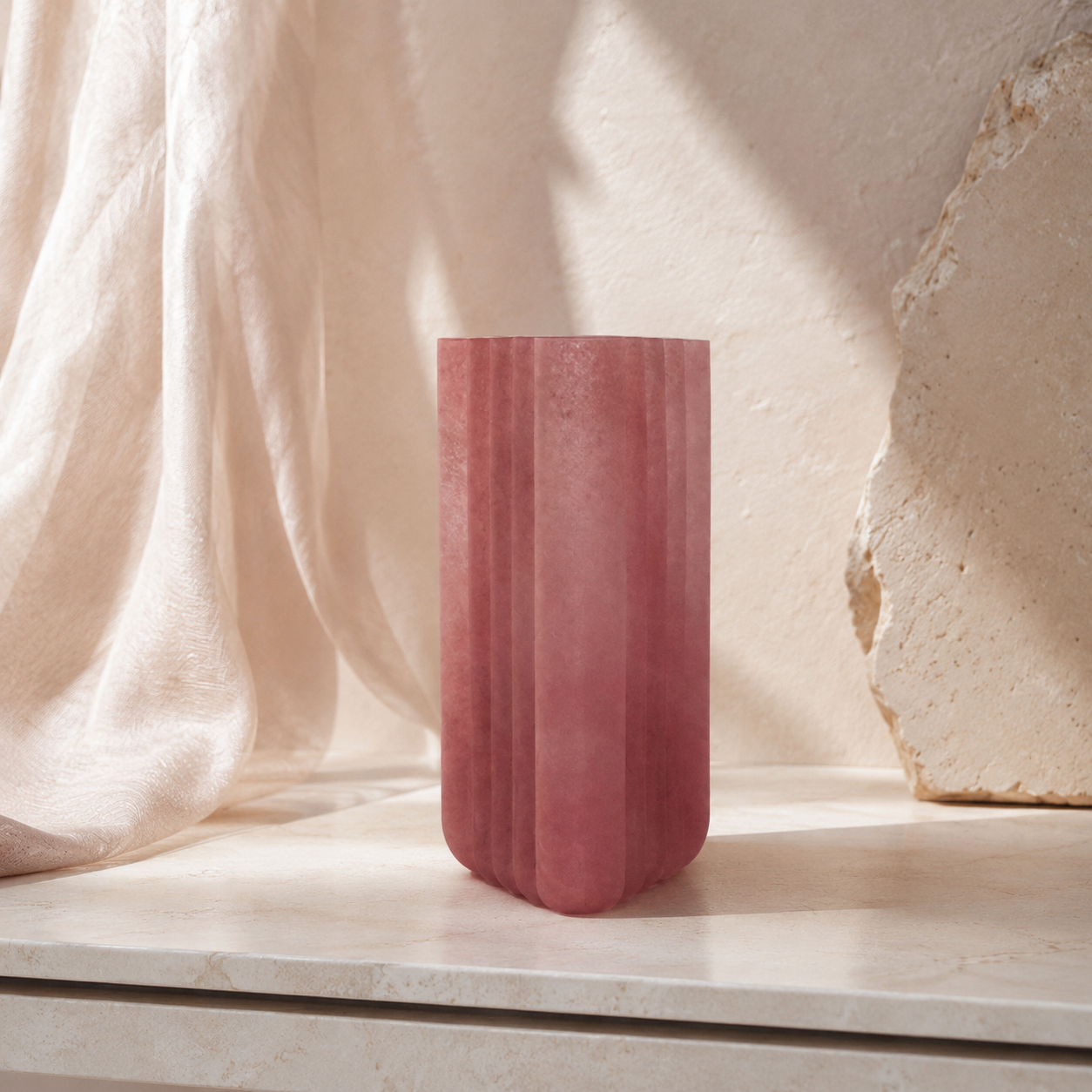 Solara Collection - Reeded Triangle Vase hover preview