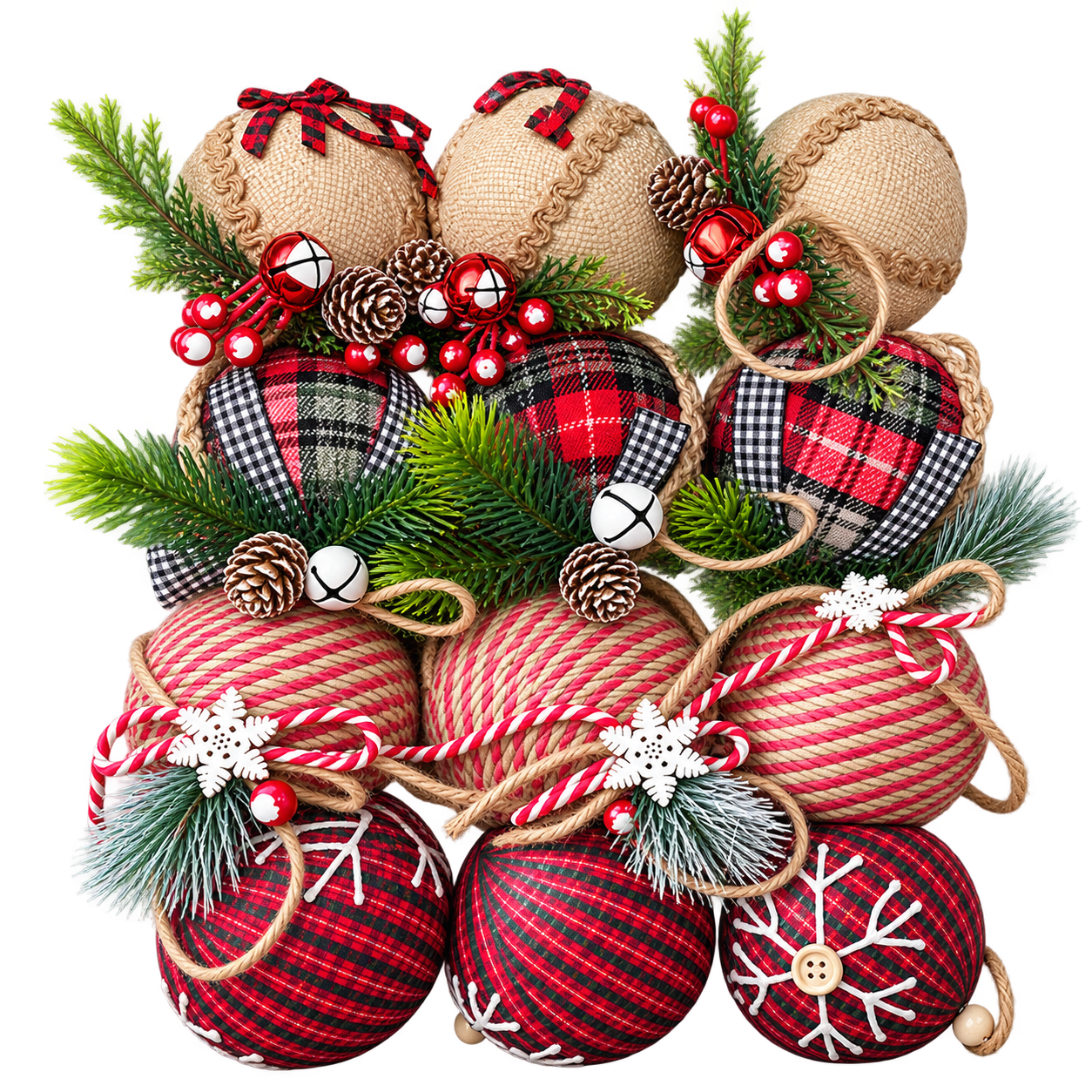 12 PIECE JOY CHRISTMAS ORNAMENT SET